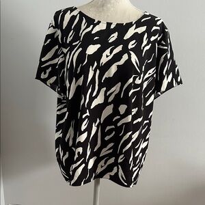 Ricki's Black and White Patterned Blouse